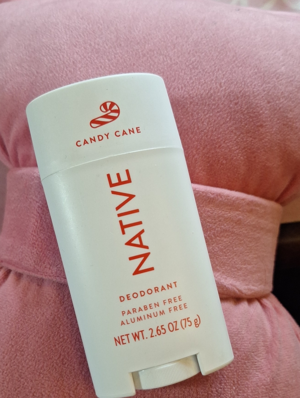 Native Candy Cane Deodorant - White with Red Accents